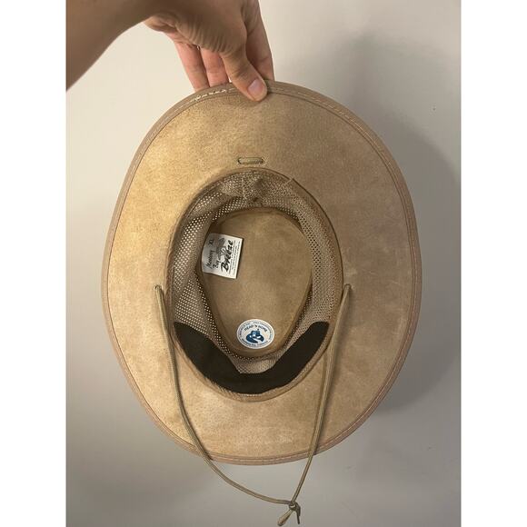 NWOT Head 'N Home American Outback-style Breeze Sun Hat Waterproofed Leather XL - Picture 7 of 12